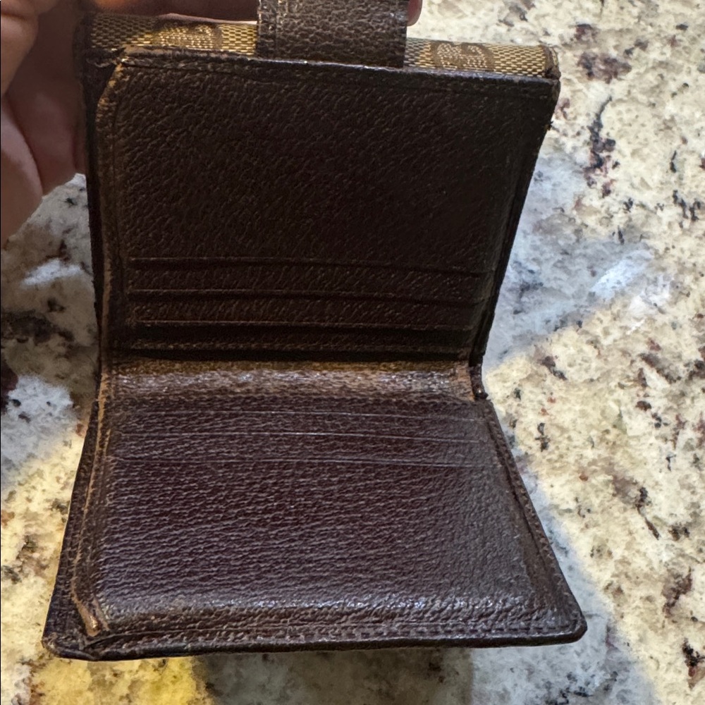 Gucci Brown GG Supreme Canvas Small Wallet with Silver Plate - Picture 14 of 16
